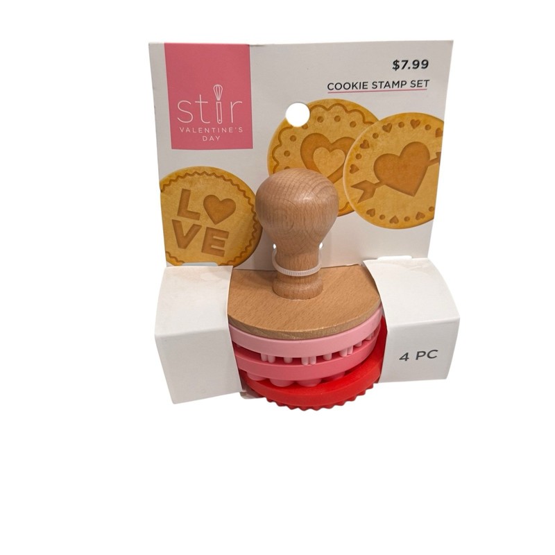 Stir Cookie Stamp Cookie Stamps Baking Love Heart Valentines Day 3 Silicone NWT gallery