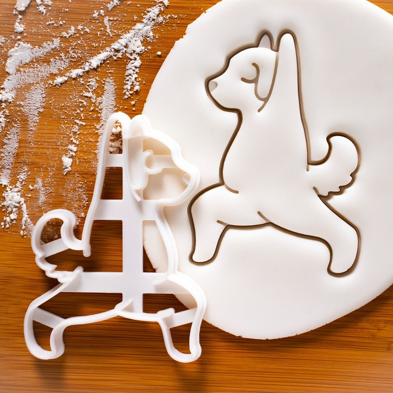 Yoga Dog Warrior Pose 1 Cookie Cutter – wellness retreat animal shelter treats