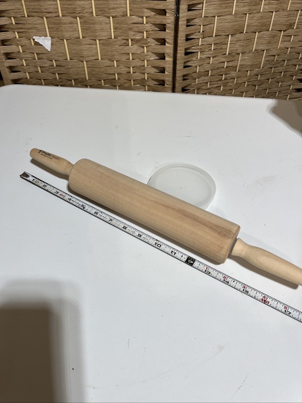 Hardwood 17.6 inch Wooden Rolling Pin for Baking-Long Dough Roller All Baking
