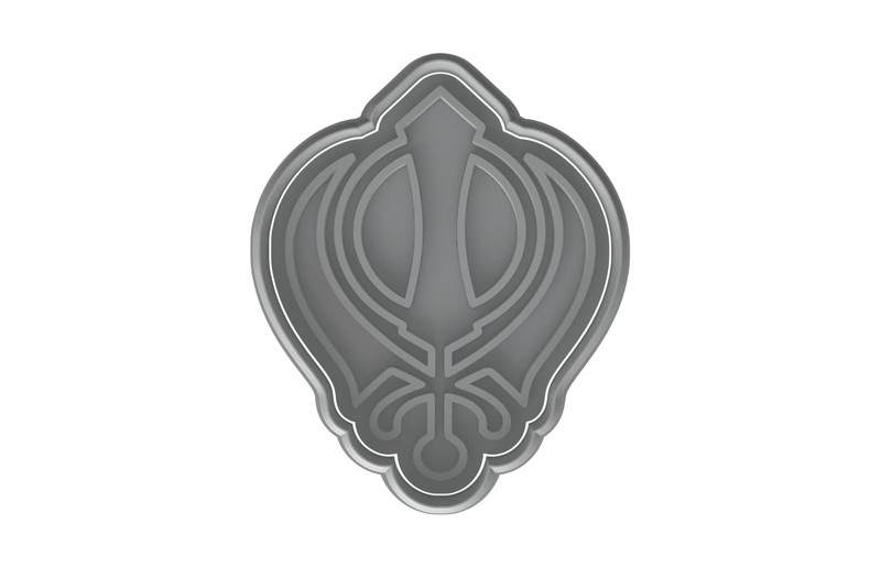 Khanda Emblem Cookie Cutter - 4x3" Creative Home Baking Design gallery