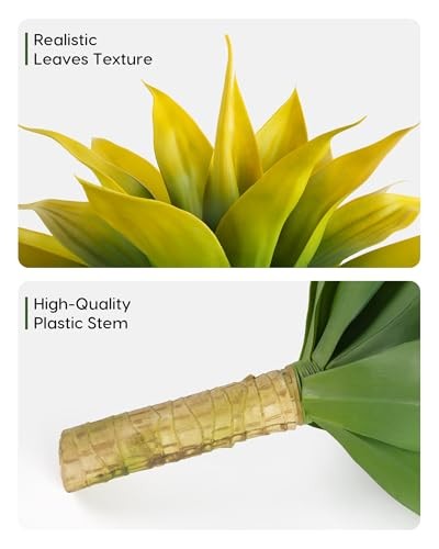 Artificial Agave Fake Plants Fake Succuents Plant for Room Medium Yellow gallery