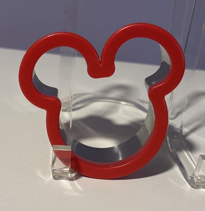 Mickey Mouse Head Shape Deep Cutting Cookie Cutter Metal Red Edge 3.75” gallery