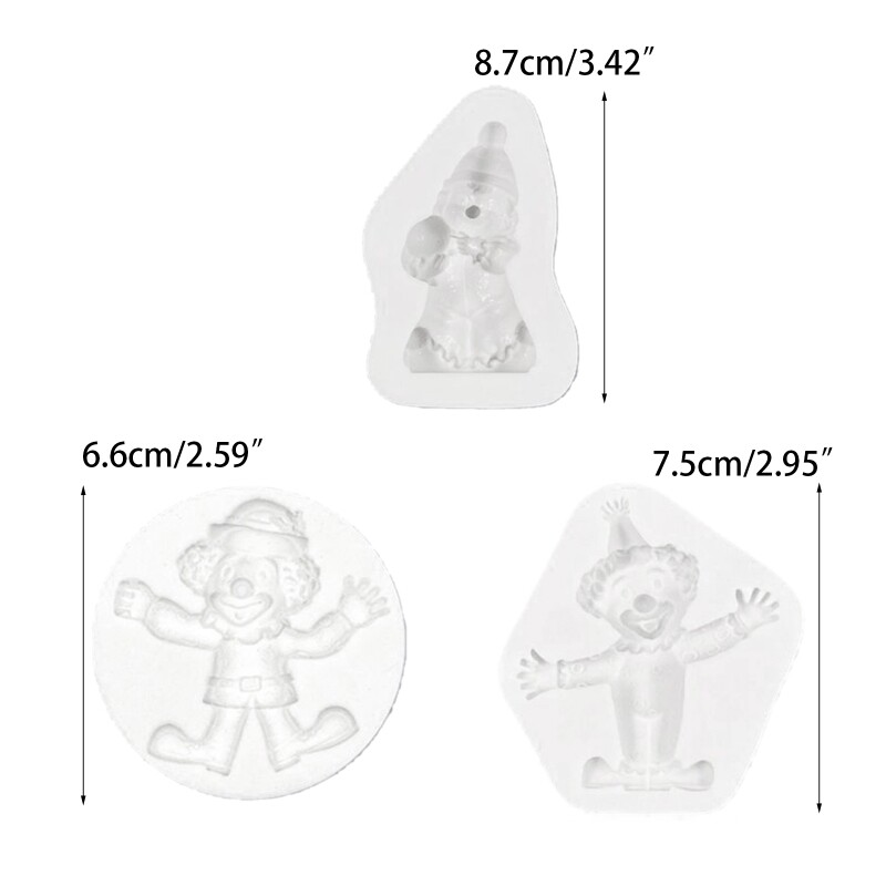 Halloween Clown Silicone Flexible Safe Mould Clay Resin Ceramics Candy gallery