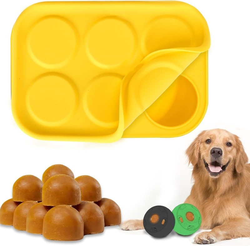 Dog Treat Molds with Lid for XLarge Pups 75lbs+, 6 Cavities gallery