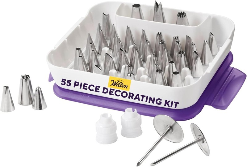 Wilton Master Cake Decorating Piping Tips Variety Set, Stainless Steel Cake & Cu