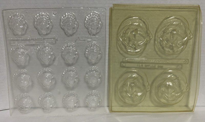 Fall Holiday Themed Chocolate Candy Molds, Set Of 2