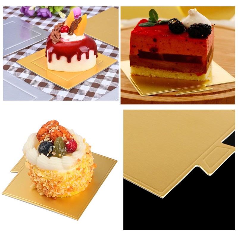 3.1" Mini Cake Base 200Pcs Square Cardboard Perfect for Cake Decorating Cake ... gallery