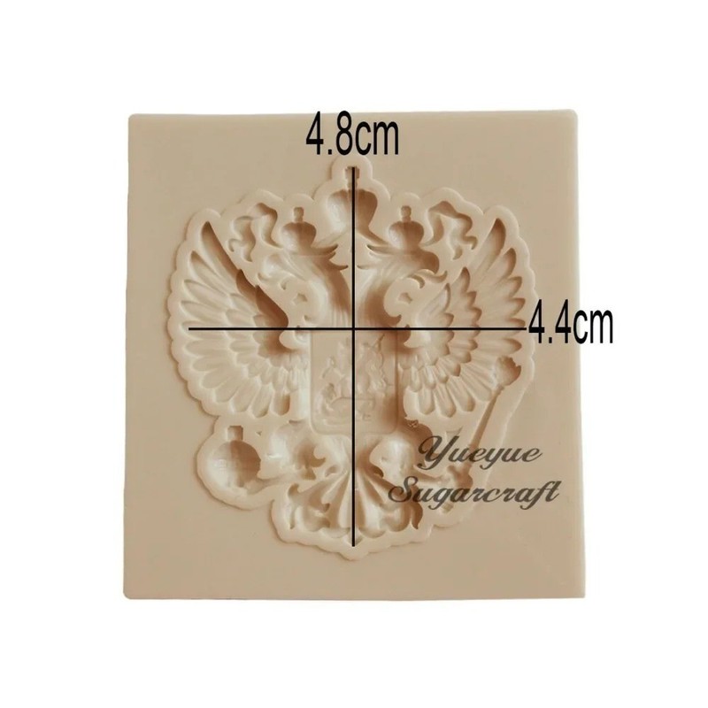 Russian Double Headed Eagle Silicone Mold Fondant Sugarcraft Food Safe cake Mold gallery