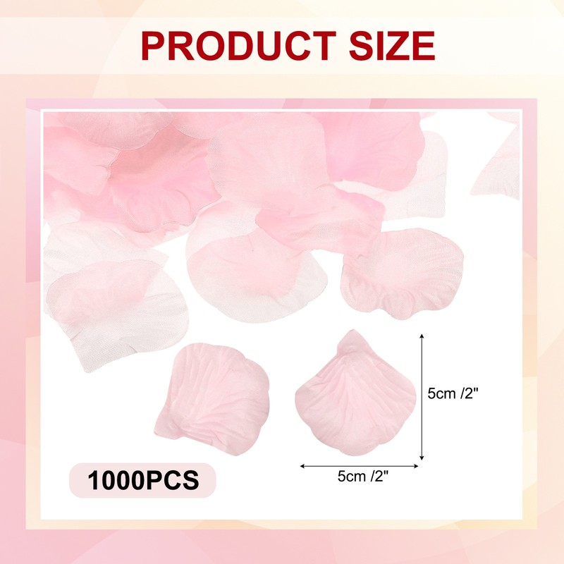 1000Pcs Artificial Rose Petals Silk Flower Decoration, Light Pink gallery