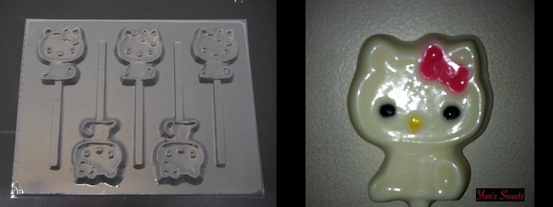 HELLO KITTY Cat Lollipop Chocolate Soap Candy Gummy Mold