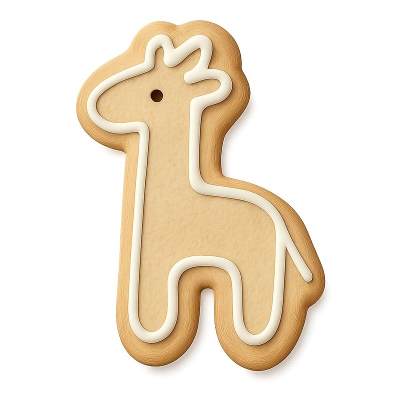 Giraffe with Long Neck Cookie Cutter & Stamp - 4x2.5 Fun Kitchen Baking gallery