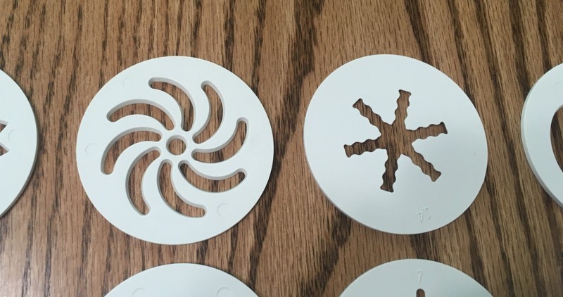PAMPERED CHEF COOKIE PRESS # 1525 REPLACEMENT DISCS / SET OF 15 gallery