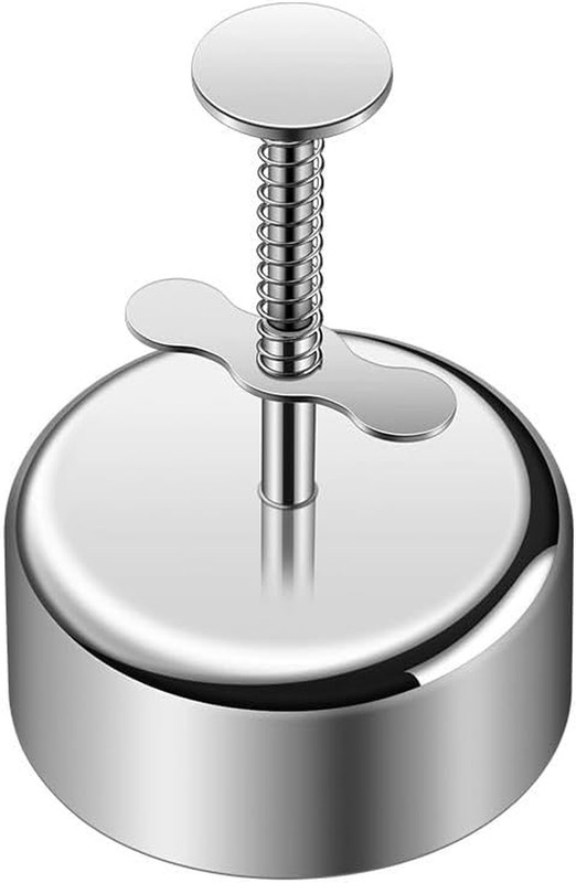 Polvoron Molder Filipino – 304 Stainless Steel Cookie Press with Spring Handle,