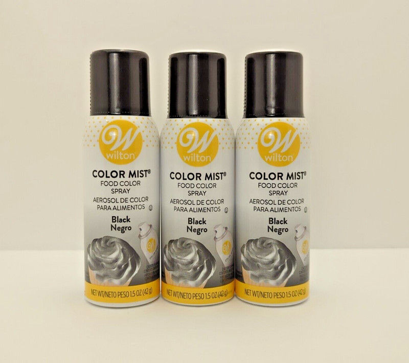 Wilton Color Mist Food Color Spray For Cakes Cupcakes Cookies - Black 3 Pack
