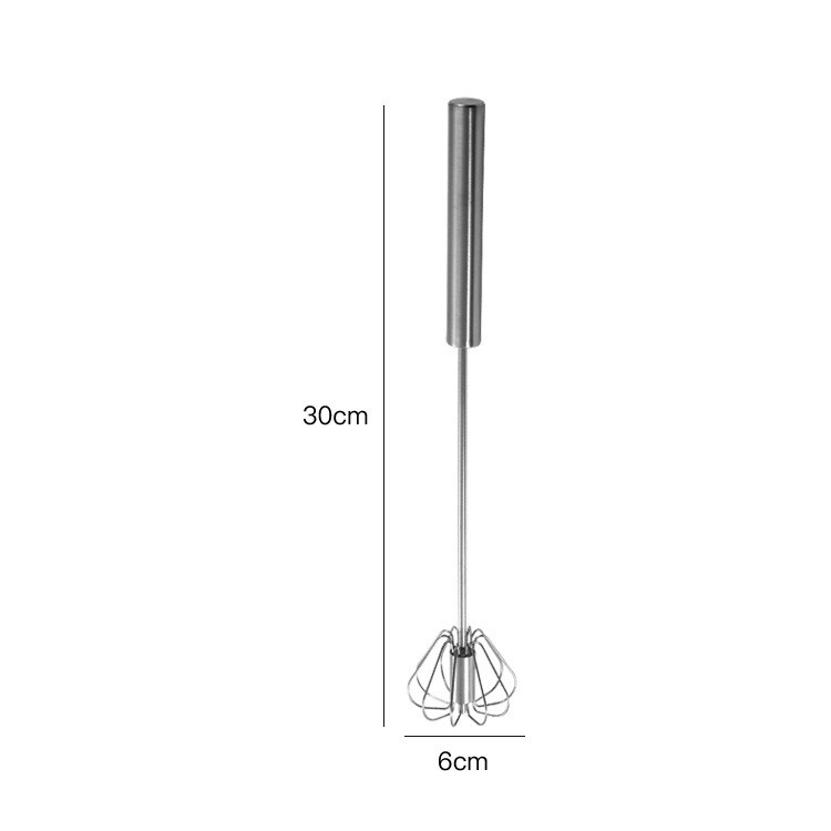 Semi - Automatic Egg Beater Stainless Steel Press Rotate for Cream Mixing Baking gallery