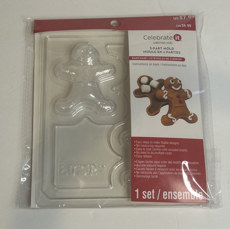 New! Christmas Cookie Cutters and Chocolate Cocoa Molds, Gingerbread Men, Santa gallery