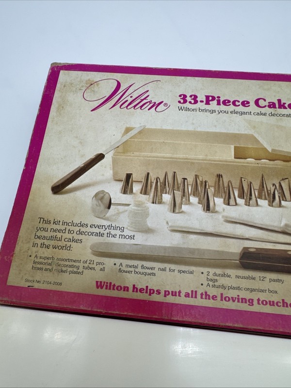 Cake Decorating Set Wilton Elegant Sugar Plum 1974 Vintage Incomplete gallery