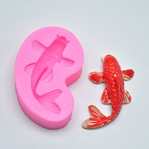 Koi Fish Fondant Mold 2.5 Inch Silicone Gum Paste Cake Decorating Candy Cupcake gallery