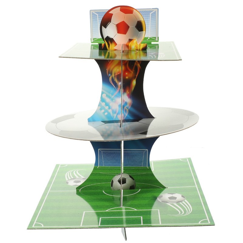 Tiered Serving Tray Football Party Cake Decorations Afternoon Tea Stand gallery