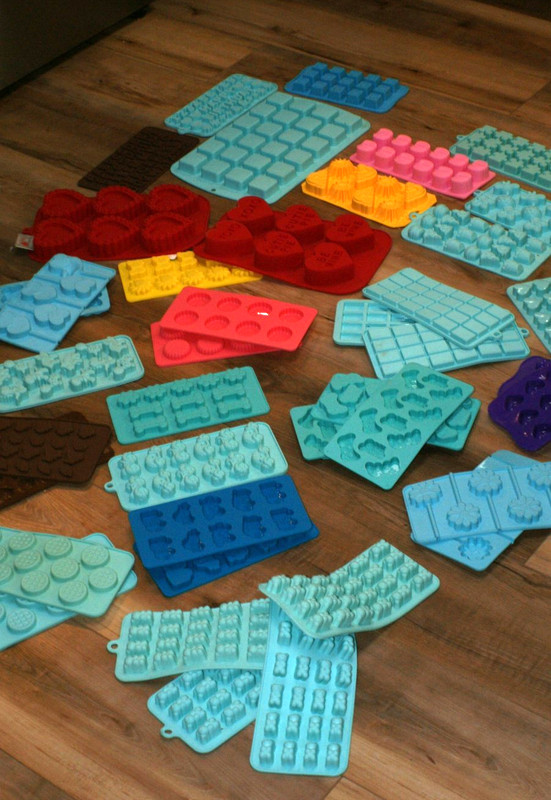 Candy Mold Lot Of 40 Various Silicone Baking Molds Parties, Events Used gallery