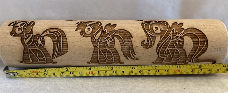Embossed Laser Cut Rolling Pin My Little Pony Kawaii
