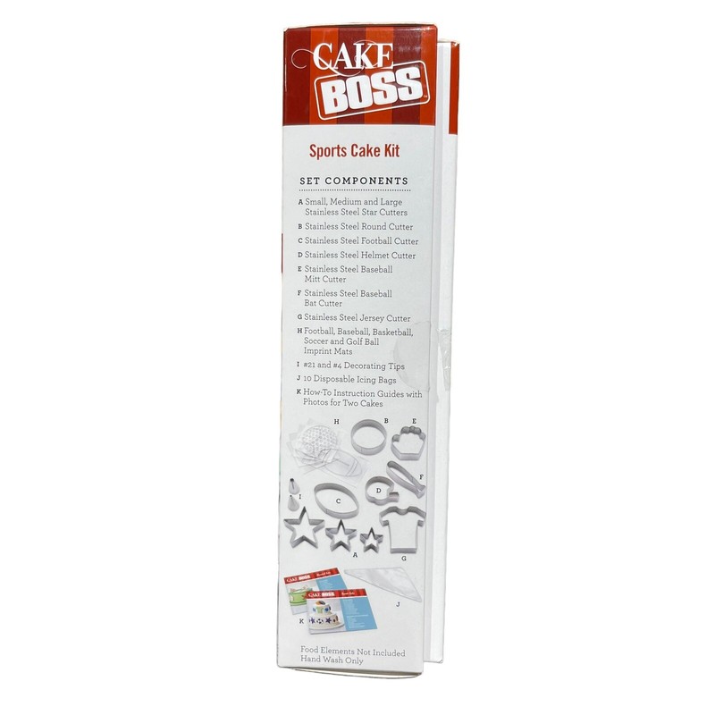 Cake Boss 28 Piece Sports Cake Kit Cookie Cutters New (opened box) Never Used gallery