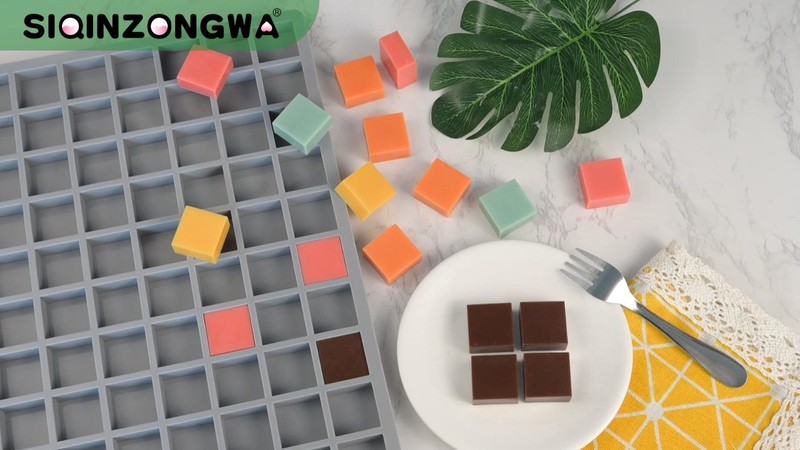 100 Cavity Square Silicone Mold for Chocolate, Ice Cubes, Candy, Jelly, Gummy Tr gallery
