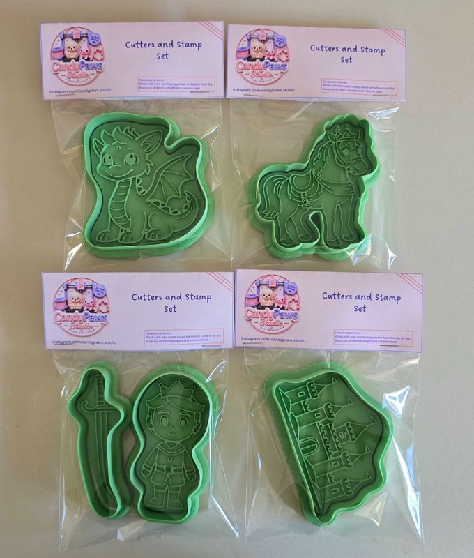 Prince 3D Printed Stamp And Cutter Set for cookies or playdoh gallery