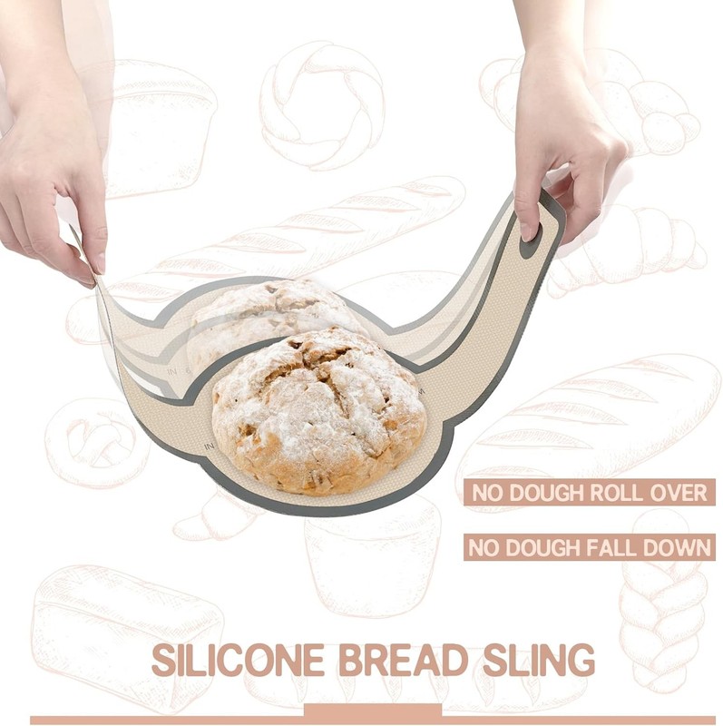 Silicone Bread Sling Oval and Round, 2 PCS Gray gallery