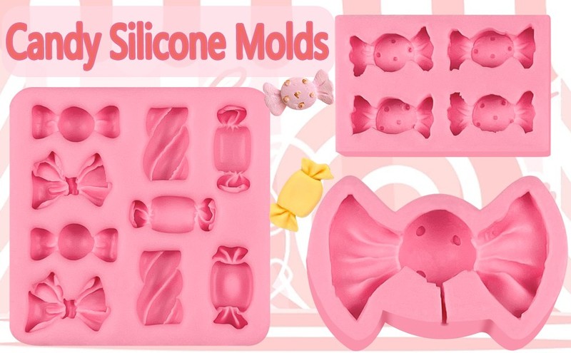Candy Lollipop Molds 3Pcs, Candy Shape Cake Decorating Silicone Molds for DIY gallery