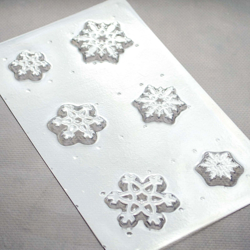 Snowflakes 7 Chocolate Candy Mold, Plaster Mold, Plastic Soap Mold, Christmas gallery