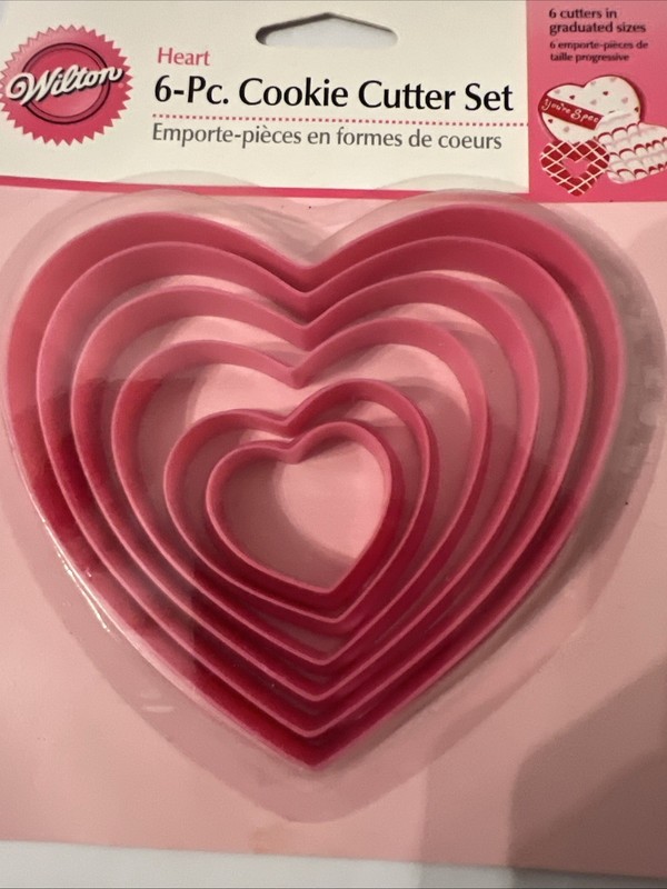 Wilton Heart Shaped Valentine's Day Metal Cookie Cutter-4 Set Of Cookie Cutters gallery