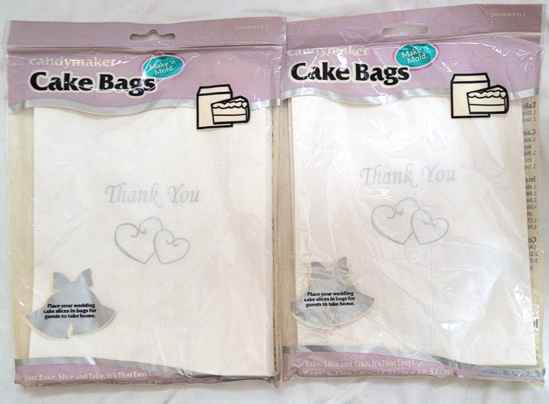 Candy Maker Cake Bags Thank you Wedding Party 5.75″ x 8″ 34 indivual pieces