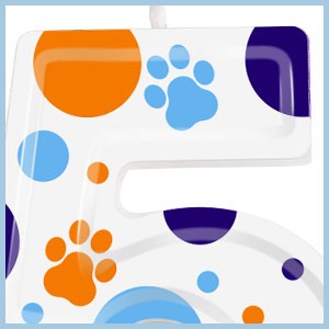 2.76 Inch Number 9 Dog Birthday Candles, Blue Dog Number Candles, Cake Number gallery