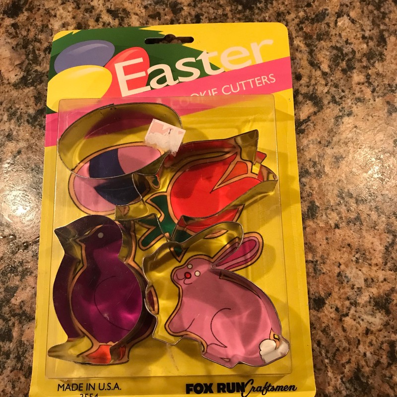 New Fox Run Craftsmen USA #3554 Easter Cookie Cutters Bunny Chick Tulip Egg