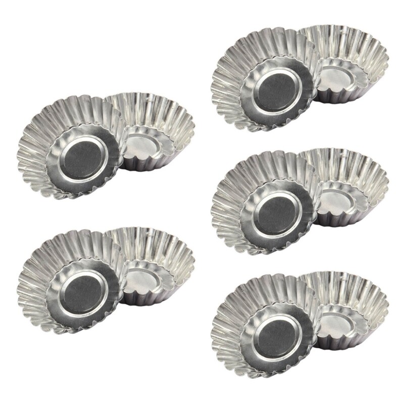 10Pcs Eggs Tart Molds Aluminium Mini Tart Pans Mini Molds for Bread gallery