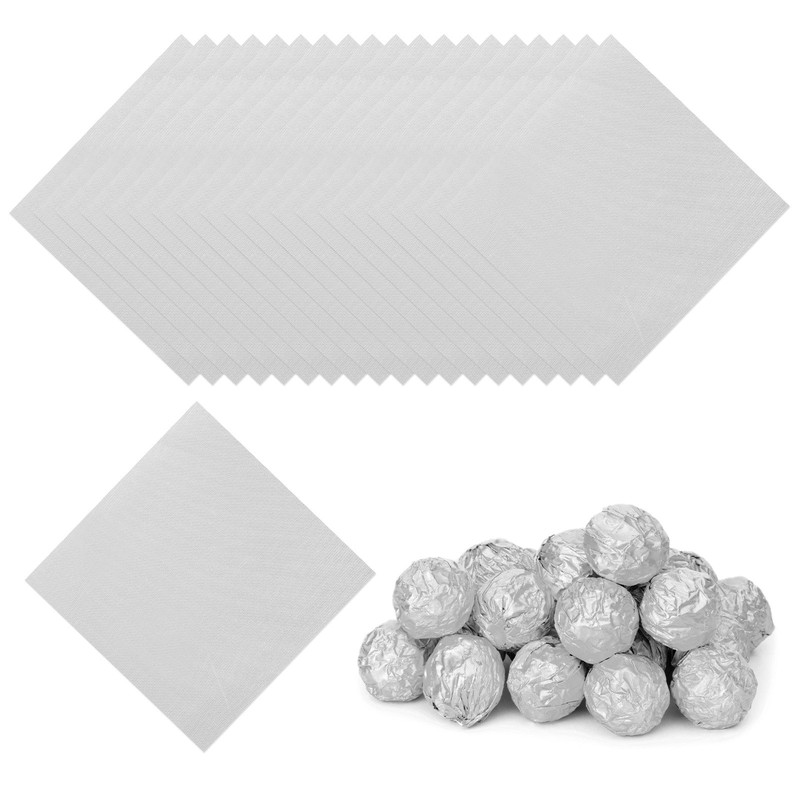 Foil Candy Wrappers 3×3 Inch, 100 Pcs Silver Fine Grid Paper for DIY Chocolate