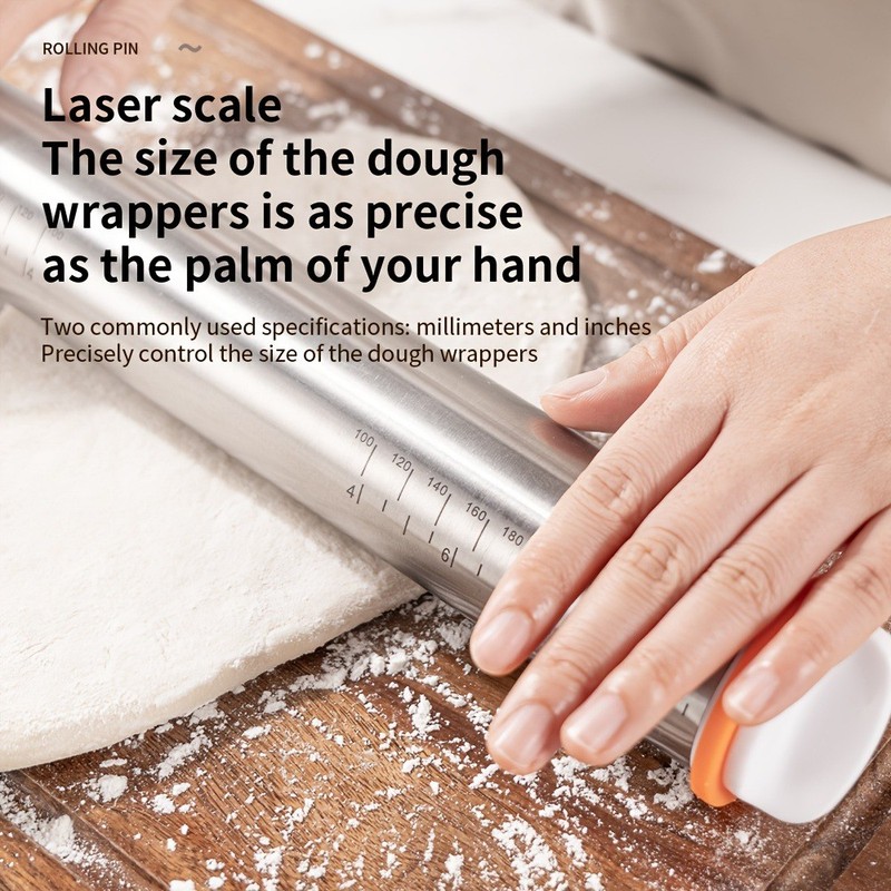 1pc Stainless Steel Adjustable Rolling Pin Thickness Ring Non Stick French Style gallery