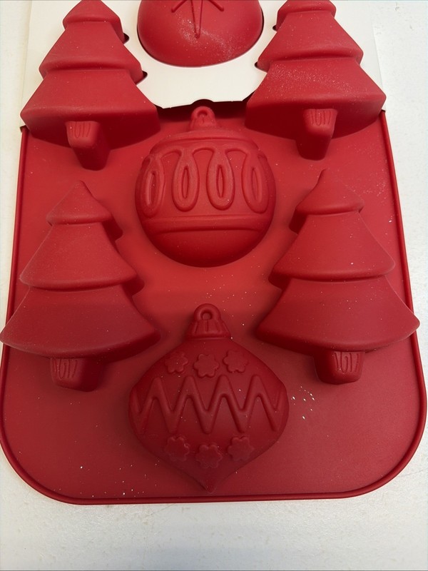 Celebrate It Christmas Silicone Treat Trees & Ornaments Candy Mold-NEW gallery
