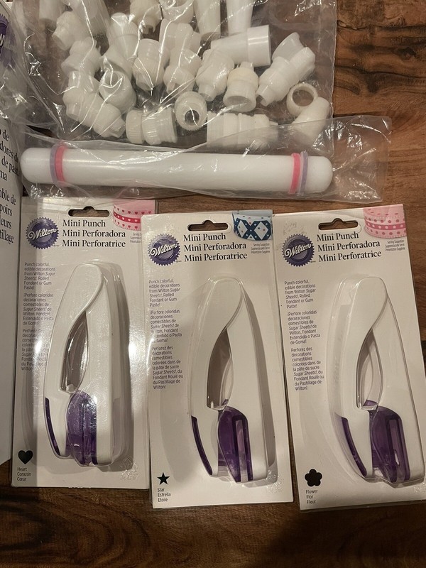 Wilton Cake Decorating Lot Gum Paste Cut Out Set Punches Fondant Punch And Mire gallery