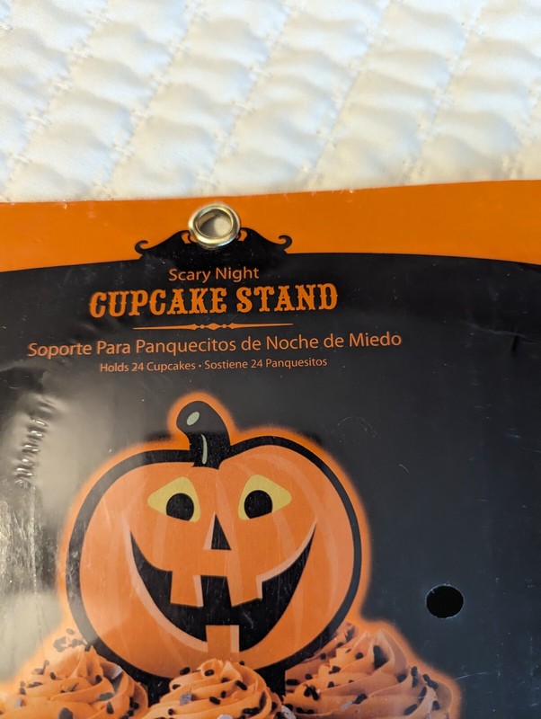 Wilton Halloween 3 Tier Cupcake Cookie Treat Stand Scary Night Pumpkin NEW gallery
