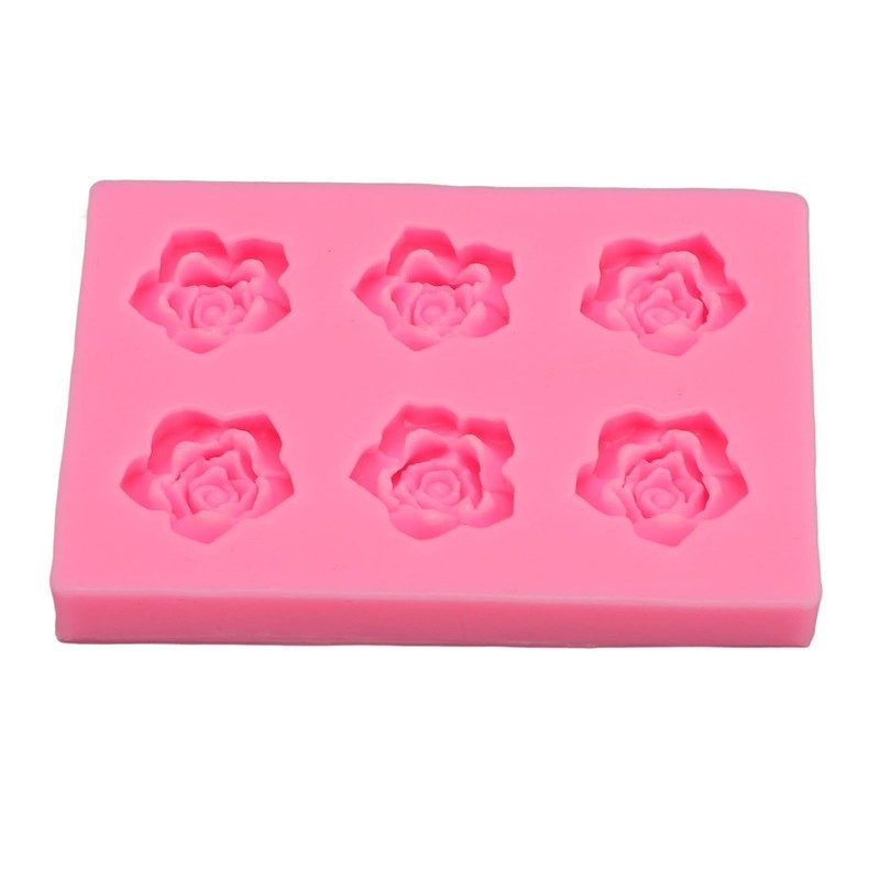 Rose Shape Silicone Tray Non Stick Heat Resistant Flower Shape Candy Sugar Cake gallery