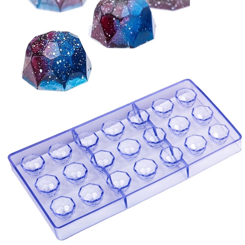 21 Cavity Gemstones Shape Chocolate Mold Suitable For Home And Commercial Use gallery