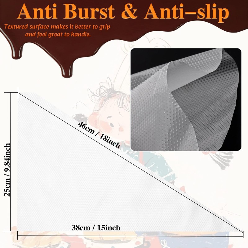 18 Inch Pastry Bags, 200 PCS Piping Bags Disposable, Thickened Piping Bags, A... gallery
