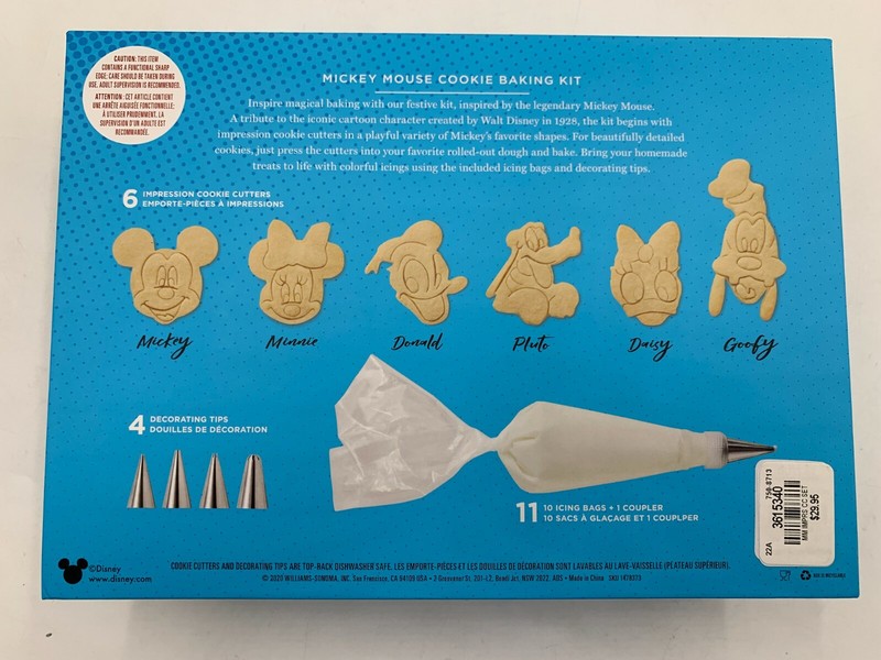Williams Sonoma Mickey and Friends Cookie Baking Kit 21 Pieces #7369F gallery