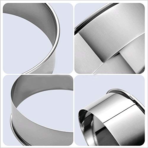 5 Pack Stainless Steel Round Cookie Cutter Set Biscuit Doughnut Cutters Mold gallery