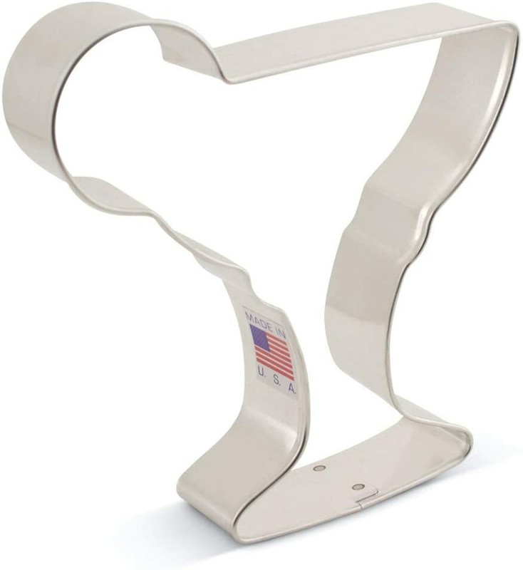 Margarita Glass Metal Cookie Cutter 4.25 Inch- by Ann Clark - US Tin Plated Stee gallery