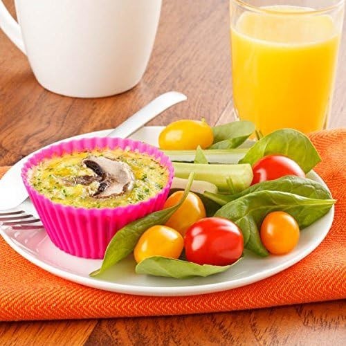 30-Pack Jumbo Silicone Cupcake Liners - Non-Stick Baking Cups in Bright Colors gallery