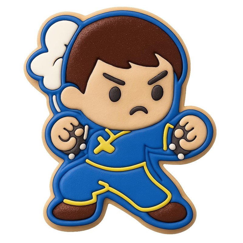 Chibi Kung Fu Boy Stance Cookie Cutter & Stamp, Fondant & Clay - 3x4 gallery