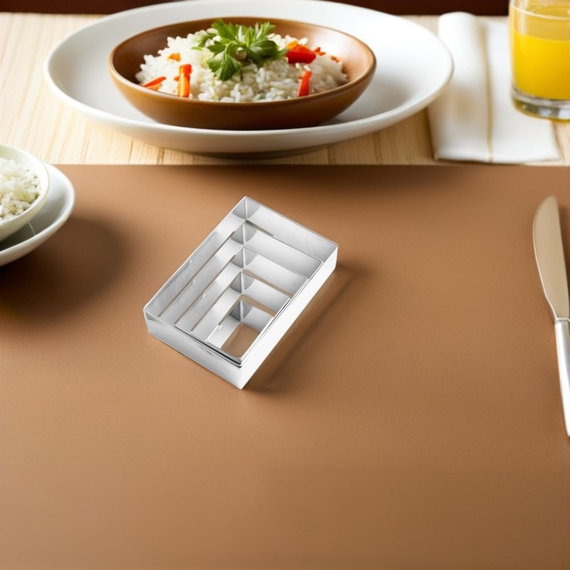 5pcs Stainless Steel Rectangle Cookie Cutter Baking Tools Pastry Mold gallery